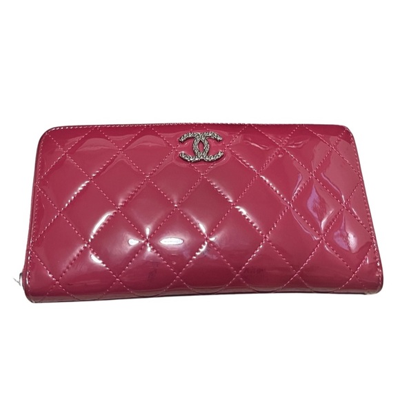 Authentic Chanel patent quilted long wallet with complete inclusion - Picture 3 of 16